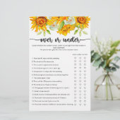 Sonnenblume über oder unter Brautparty (Stehend Vorderseite)