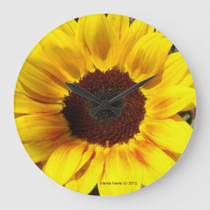 Sonnenblume-Uhr Große Wanduhr