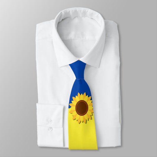 Sonnenblume Ukraine Flag Personalisiert Krawatte (Gebunden)