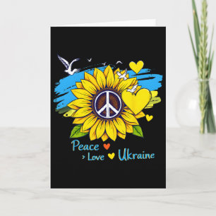 Sonnenblume Ukraine Flagge Karte Frieden Liebe Ukr