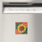 Sonnenblume, Ukraine, Fliesenmagnet Magnet (In Situ (Geschirrspüler))