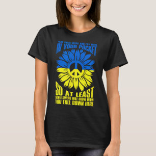 Sonnenblume Ukraine Frieden T-Shirt