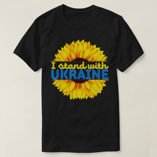 Sonnenblume Ukraine Ich stehe mit der Ukraine Sonn T-Shirt (Design vorne)