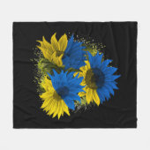 Sonnenblume Ukraine Ich stehe mit der ukrainischen Fleecedecke (Vorderseite (Horizontal))
