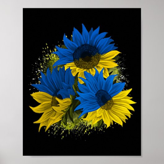 Sonnenblume Ukraine Ich stehe mit der ukrainischen Poster (Vorne)