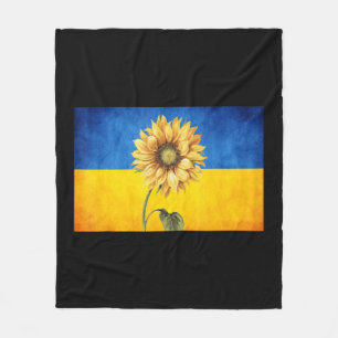 Sonnenblume Ukraine ukrainische Fahne Vintage Spit Fleecedecke
