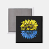 Sonnenblume Ukrainisch Ich stehe mit der Ukraine L Magnet (Vorderseite/Rückseite)