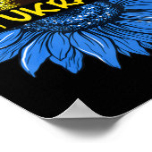 Sonnenblume Ukrainisch Ich stehe mit der Ukraine L Poster (Ecke)