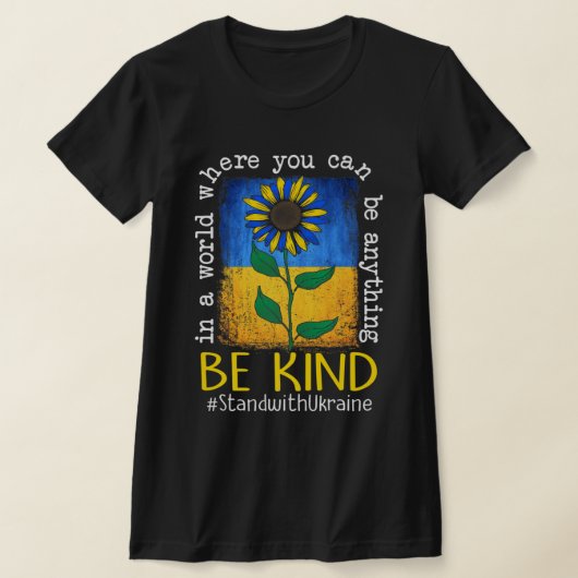 Sonnenblume ukrainische Fahne steht freundlich zur T-Shirt (Ablage )