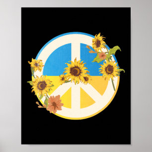 Sonnenblume Ukrainische Flagge Ich stehe mit der U Poster