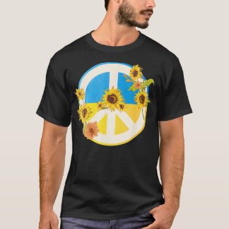 Sonnenblume Ukrainische Flagge Ich stehe mit Ukrai T-Shirt