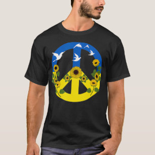 Sonnenblume Ukrainische Flagge Ich stehe mit Ukrai T-Shirt