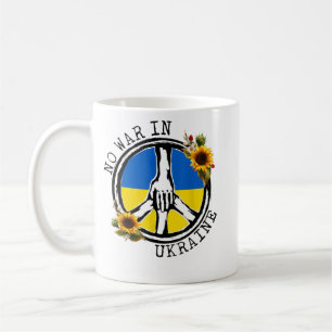 Sonnenblume Ukrainische Flagge kein Krieg in der U Kaffeetasse