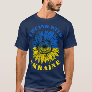 Sonnenblume ukrainische Flagge Stand I mit Ukraine T-Shirt