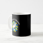 Sonnenblume ukrainische Flagge Taube Ukraine Ich s Kaffeetasse (Vorderseite Links)