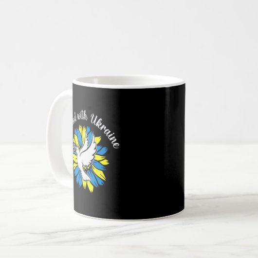 Sonnenblume ukrainische Flagge Taube Ukraine Ich s Kaffeetasse (Vorderseite Links)