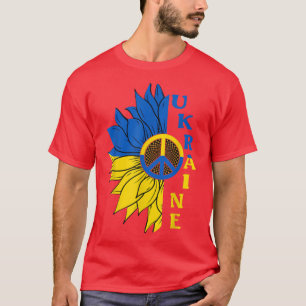 Sonnenblume Ukrainische Flagge Vintag ich mit Ukra T-Shirt