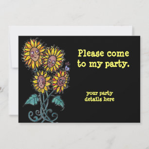 Sonnenblume Ukrainische Volkskunst. Einladung