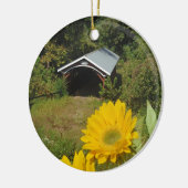 Sonnenblume- und Abdeckungsbrücke Keramikornament (Links)