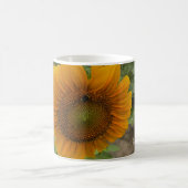 Sonnenblume und Biene Kaffeetasse (Mittel)