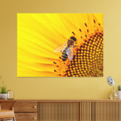 Sonnenblume und Biene Leinwanddruck (Insitu (Wohnzimmer))