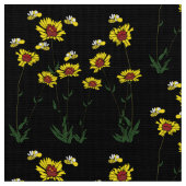 Sonnenblume und Bienen Stoff (Nahaufnahme)