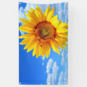 Sonnenblume und Bienenbanner Banner (Vertikal)