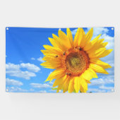 Sonnenblume und Bienenbanner Banner (Horizontal)