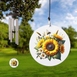 Sonnenblume und Bienenblume Windspiel