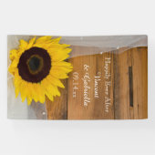 Sonnenblume und Braut Veil Country Wedding Banner (Horizontal)