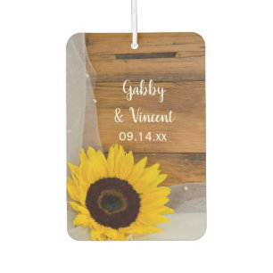 Sonnenblume und Bridal Veil Country Wedding Gefall Autolufterfrischer