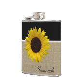 Sonnenblume und Burlap Flachmann (Links)