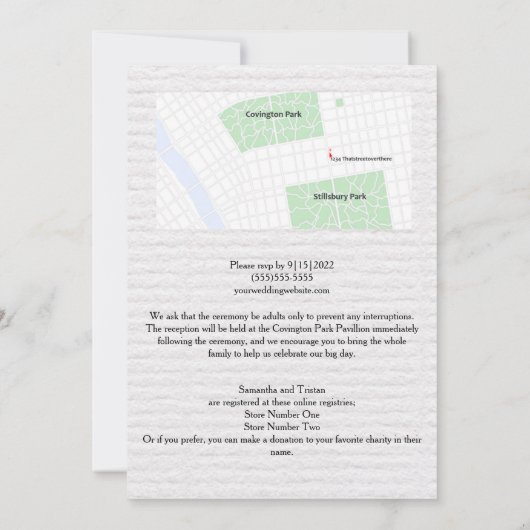 Sonnenblume und Calla Lily Sommerhochzeit Einladun Einladung (Rückseite)