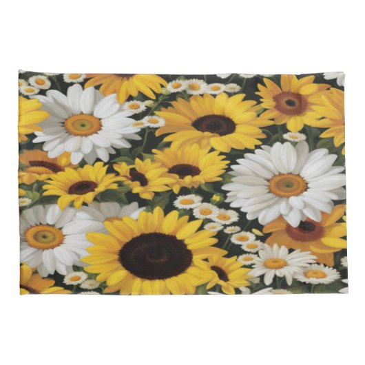 Sonnenblume und Daisy #50 - Pillowcase Kissenbezug (Rückseite-Rechts)