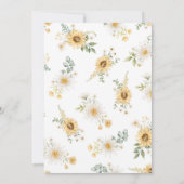 Sonnenblume und Daisy Bridal Dusche Einladung (Rückseite)