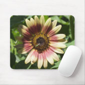 Sonnenblume und die grüne Biene Mousepad (Mit Mouse)