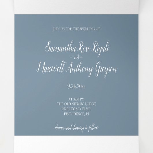 Sonnenblume und Eukalyptus-Dreifachblume Einladung (Innenseite Mitte)