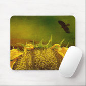 Sonnenblume und Hawk Mousepad (Mit Mouse)