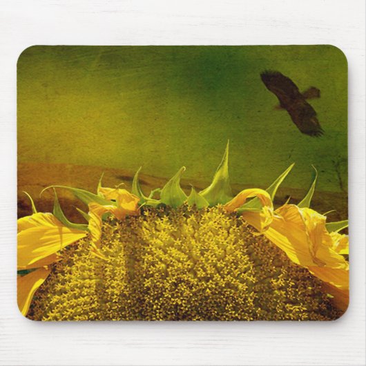 Sonnenblume und Hawk Mousepad (Vorne)