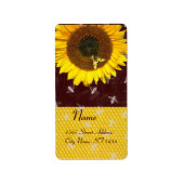 SONNENBLUME UND HONENBIE, BLÜHEN, BLÜHEN ADRESSAUFKLEBER (Vorne)