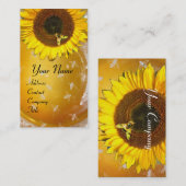 SONNENBLUME UND HONENBIE, BLÜHEN, BLÜHEN VISITENKARTE (Vorne/Hinten)