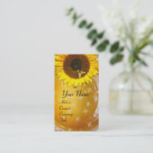 SONNENBLUME UND HONENBIE, BLÜHEN, BLÜHEN VISITENKARTE (Stehend Vorderseite)