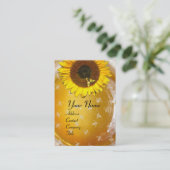 SONNENBLUME UND HONENBIE, BLÜHEN, BLÜHEN VISITENKARTE (Stehend Vorderseite)