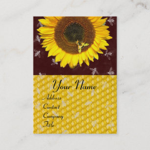 SONNENBLUME UND HONENBIE, BLÜHEN, BLÜHEN VISITENKARTE