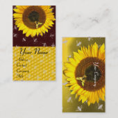 SONNENBLUME UND HONENBIE, BLÜHEN, BLÜHEN VISITENKARTE (Vorne/Hinten)