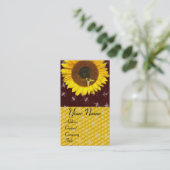 SONNENBLUME UND HONENBIE, BLÜHEN, BLÜHEN VISITENKARTE (Stehend Vorderseite)