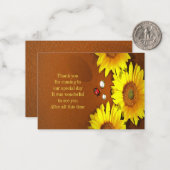 Sonnenblume und Ladybug Dankeschön Karten (Vorderseite/Rückseite Beispiel)