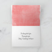 Sonnenblume und Ladybug zu Gingham Karte (Innenseite)