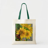 Sonnenblume und Monarch-Schmetterling-Tasche Tragetasche (Vorne)
