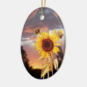 SONNENBLUME UND PINK SOMMERSONNE KERAMIK ORNAMENT (Links)